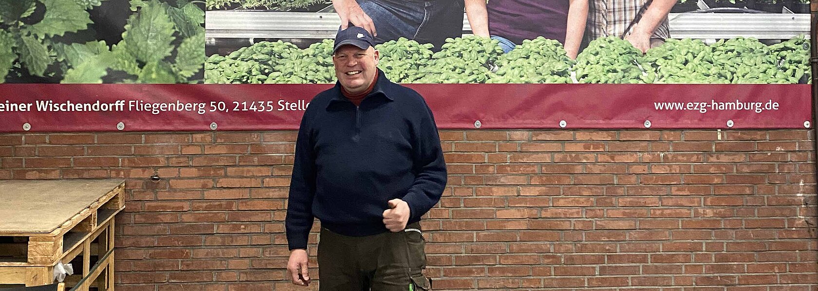 Heiner Wischendorff auf der Erzeugerfläche Heiner Wischendorff auf der Erzeugerfläche